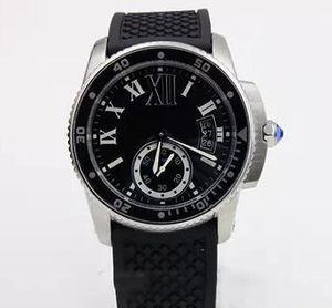 Automatisch herenhorloge 6 DIVER zwart rubberen band mechanisch uurwerk sport mannelijk polshorloge