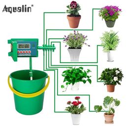 Automatische Micro Home Druppelirrigatie Watering Kits Systeem Sprinkler met Smart Controller voor Tuin Bonsai Gebruik Binnen #22018 Y200273F