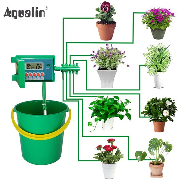 Système d'arrosage automatique Micro Home Irrigation goutte à goutte avec contrôleur intelligent pour jardin, bonsaï à l'intérieur # 22018 Y200106