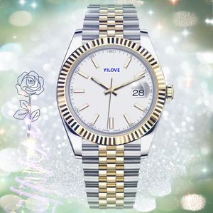 Automatisch uurwerk heren 3-wijzer horloge 41 mm quartz batterijvermogen klokduur waterdicht kristalglas spiegeloppervlak lichtgevend president armband horloges geschenken