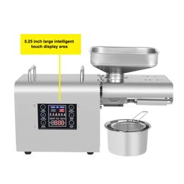 Prensa automática de aceite 110 V/220 V máquina de aceite de prensa en frío prensa de linaza de maní de semilla de girasol