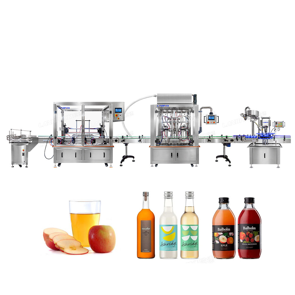 Linha automática de enchimento e tampagem para lavagem de garrafas de vinho, suco de fruta, azeite de oliva