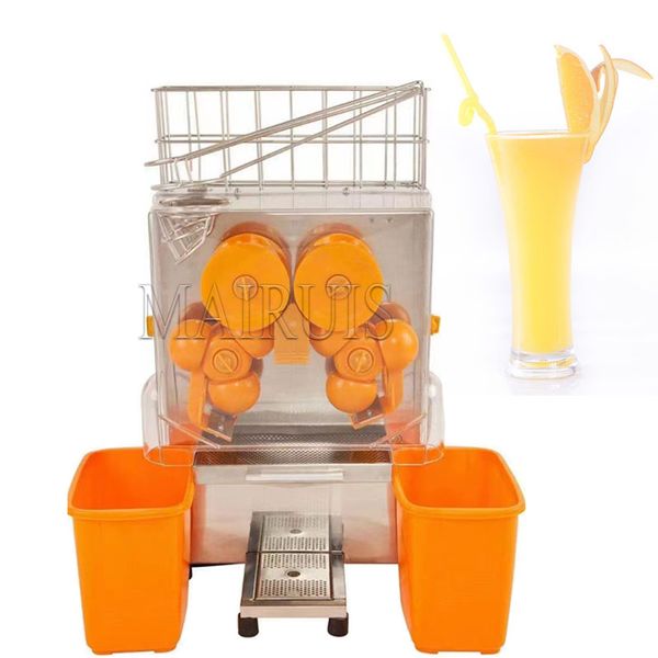 Exprimidor de naranjas automático, máquina exprimidora de zumo de frutas, prensa de frutas, exprimidor de mesa comercial