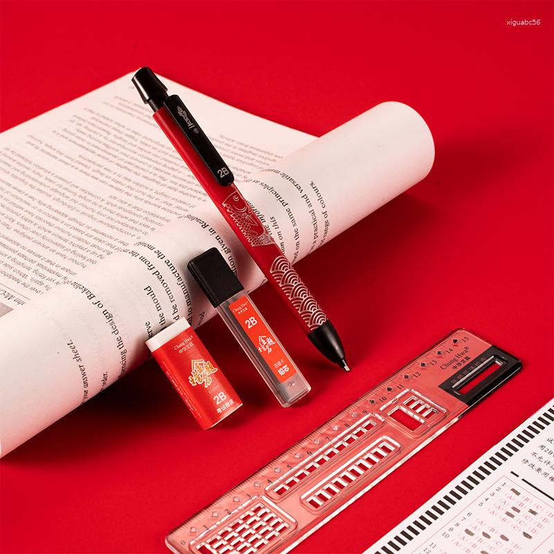 Автоматический набор карандашей Пресс тип движения механического неразрушимого офисного студенческого экзамена канцелярские товары