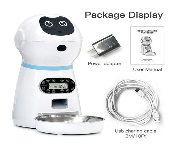 Distributeur automatique de nourriture pour chiens et chats, avec enregistrement vocal, minuterie de rappel, alarme de Distribution Programmable, détection IR Y2009228466881