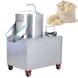 Automatische aardappelschillermachine Elektrische aardappelwas- en schilmachine