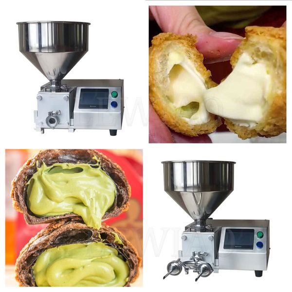 Máquina automática de llenado de pasteles de hojaldre, máquina de llenado de mermelada de alta calidad, máquina eléctrica para hacer churros y rosquillas