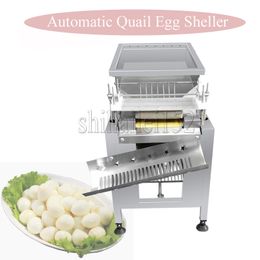Machine automatique à éplucher les coquilles d'œufs de caille, commerciale, en acier inoxydable, décortiqueuse d'œufs de caille