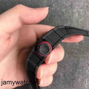 Richarsmill Business Leisure RMS35-02 Watch mécanique Tapis en fibre de carbone mâle DXKN