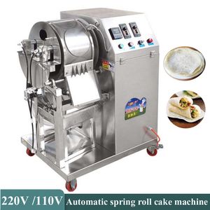 Machine à gâteau de canard rôti automatique faisant des rouleaux de printemps à la peau de la feuilles de feuilles de feuilles de feuille de fabrication de crêpes commerciales 220V