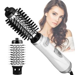 Brosse à air en rotation automatique 2 en 1 Salon de coiffure Brosse de coiffure Brosse de lisseur et brosse à air volumizante pour la maison 240520