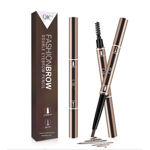 Automatische roterende wenkbrauwpotlood make-up mode brow dubbele pen QIC Waterdichte zweetbestendige Smudge-proof zachte brows Make-up voor beginnersmeisjes