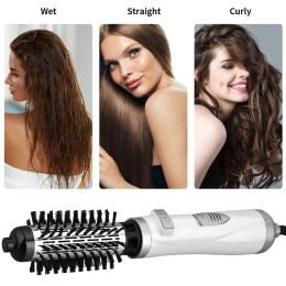 Cepillo de aire caliente giratorio automático 2 en 1 cepillo para el cabello de la peluquería pincel y cepillo de aire caliente voluminante para el hogar para el hogar