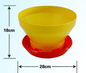 Automatique Rotation de volaille Chick Food Food Chicken Duck Feeder Backet Tool Feeder Feeder Feeder Bol for Dog Rabbit Farm Use Ki