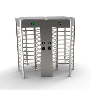 Automatische beveiliging Volledige hoogte Turnstile Barrier Gate met dubbele doorgang Hoge beveiliging Automatische 304SS Volledige tourniquethoop voor voetganger