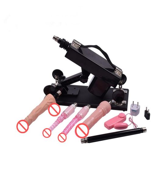 Pistola automática de máquinas sexuales con muchos accesorios de consolador, máquina sexual robot para relaciones sexuales, masturbador femenino retráctil de 6cm5249797