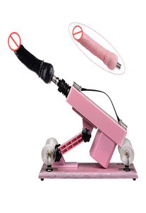 Machine de juguete de sexo automático para mujer 6 cm Masturbación retráctil Máquinas Sexo Máquinas con consolador negro6502735