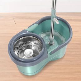 Automatische Spin Mop Handenvrij met Emmer Magic Household Wash Floor House Home Cleaning Cleaner Easy Tools 240116