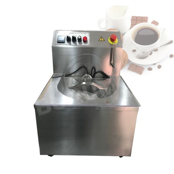 Máquina automática de templado de fusión de chocolate de acero inoxidable con mesa de vibración de coctelera