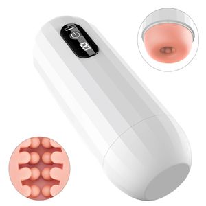 Automatische Zuigen Mannelijke Masturbator Trillingen Pijpbeurt Machine Masturbatie Cup Penis Pomp SexToy Volwassen Goederen voor Mannen 240117