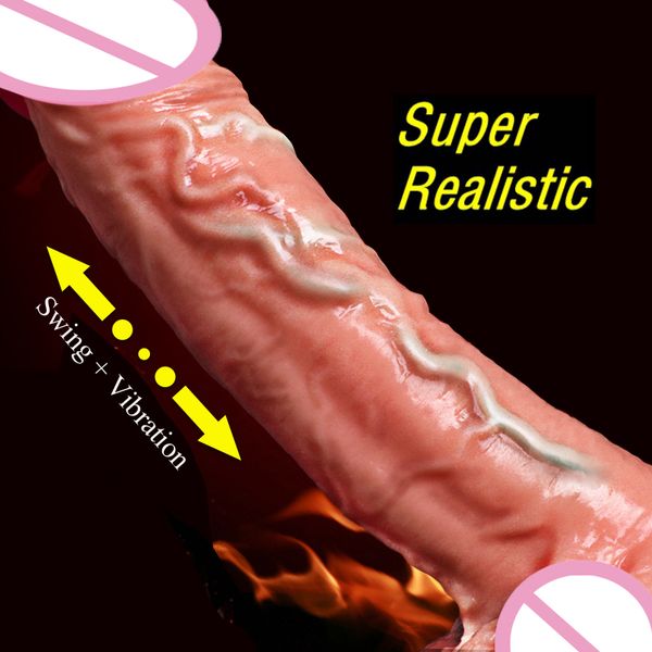 Swing Automatique Dick énorme vibrateur de pénis masturbation super réaliste gode réaliste vibrateur produit érotique sexe produits adultes jouets femmes Y200410