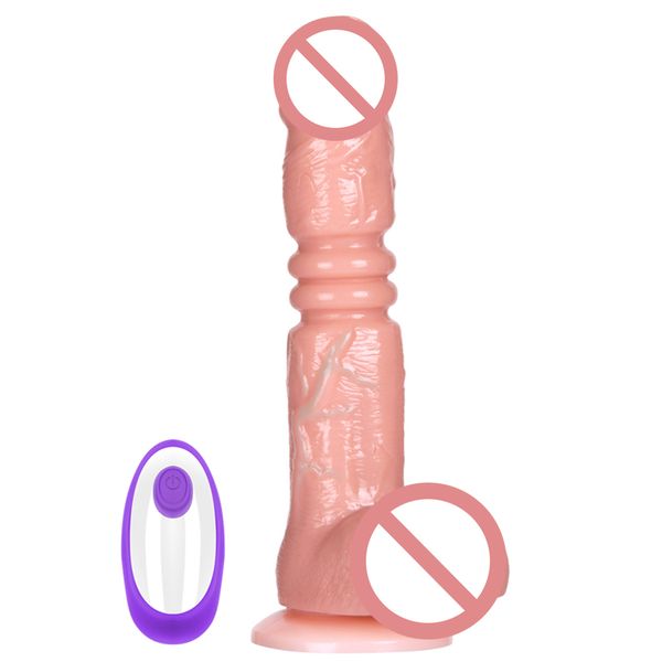 Gode vibrateur télescopique automatique, pénis rotatif chauffant, coq réaliste, jouets sexy pour adultes hommes femmes, masturbateur Gay féminin