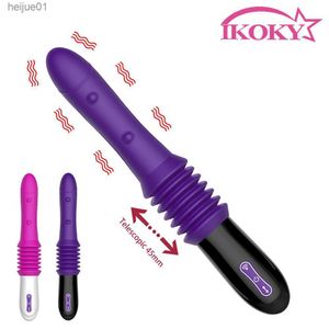 Automatique Télescopique Gode Vibrateur Sex Machine Vagin Masseur G-spot Masturbation Masculine Sex Toys pour Femmes Produits Pour Adultes L230518