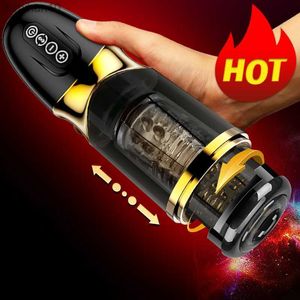 Automatique Telesic Rotation Doux Silicone Fellation Machine Adulte Masturbation Adult Sex Toys pour Hommes 18 Aircraft Cup Male L230518