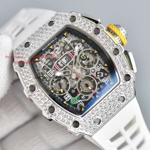Top automatique RM11-03WRISTWATCH pour les montres en caoutchouc ZY Regardez Business Watch Skeleto Fiber Superclone Designer Carbon RM11 MÉCANIQUE MENSE FLACLE ZY 408