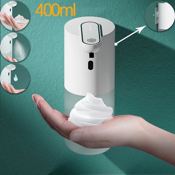 Distributeur de savon mural automatique Salle de bains Machine à laver intelligente avec chargement USB Blanc Matériau ABS de haute qualité 220725