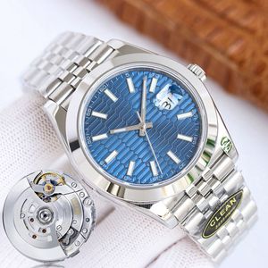 Automatisch horloge voor man Ice Out Gold Watchs Lady Jubilee 3135 36mm Mechanische Jubilee Oyster Bracelet 904L Bezel Blue Dial 41mm 3235 Beweging Kijk Kerstcadeaus