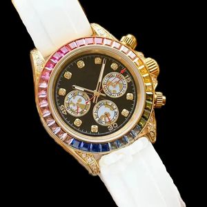 Automatisch horloge volwaardig kleurrijk kristal lichtgevende rode band designer polshorloge eenvoudig elegant reloj hombre klok verguld ijskoud horloge cadeau sb077 C4