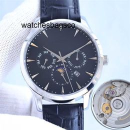 Automatisch horloge Pp 2023 Nieuw herenhorloge Moon Phase Master Multifunctionele upgrade Volautomatisch mechanisch 9100 uurwerkfouthorloge Horloge Zwart Wit AU7Q