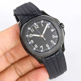 Automatisch horloge Pp-modellen Pp 5167-serie herenhorloge Geïntegreerd uurwerk Black Diamond Carbon kast Horloge van natuurlijk rubber met dubbelzijdig saffierglas