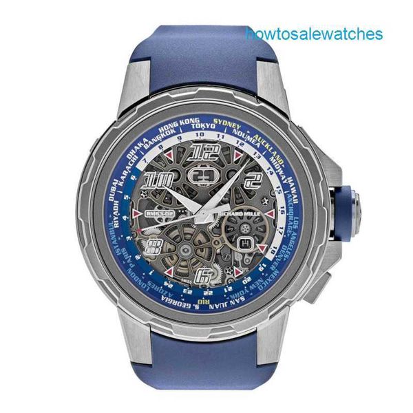 Reloj automático Reloj RM Reloj de marca RM63-02 Acorde automático Worldtimer Titanio RM63-02 9R