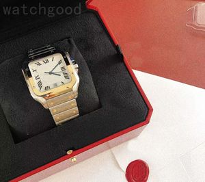 Automatische horloges santo heren gouden horloge automatisch uurwerk leer roestvrij staal montre de luxe elegantie vierkante polshorloges trendy dh07 E23