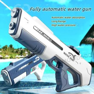 Automatisch waterpistoolspeelgoed Hoogdruk Grote capaciteit Hightech elektrische waterblaster Soaker Guns Buiten zwembad speelgoed voor jongenskinderen 240419