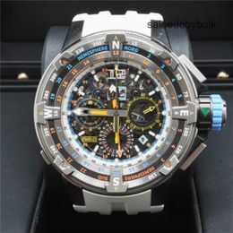 Montres à tourbillon à remontage automatique Richardmill Montre-bracelet de luxe pour homme 60-01 St Barths Regatta Flyback Time Code Watch Édition limitée 50 pièces AQPR