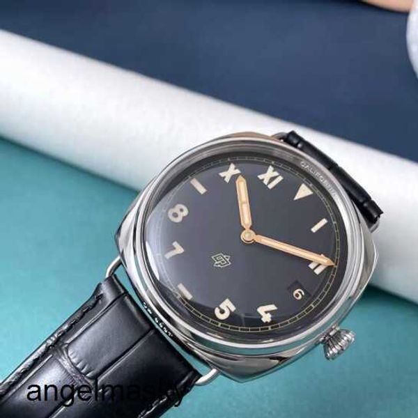 Salle de poigne automatique Panerai Luminor 1950 série 44 mm de diamètre mécanique automatique Pam00321 Affichage de réserve d'alimentation du fuseau horaire à double fuseau horaire en acier