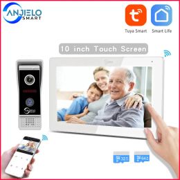 Automation Tuya Video Interphone Camera WiFi Night Interphone System Doorgell avec moniteur d'écran de 10 pouces pour Smart Home Apartment Security