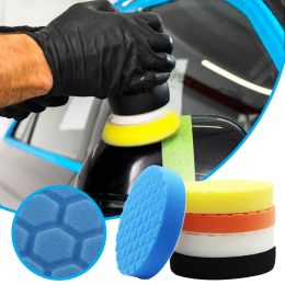 Automobile Polissage Sponge Roue hexagonale Football Modèle de folie Kit de rampe de polissage éponge 3/4/5/6/7 pouces Couleur aléatoire Couleur aléatoire