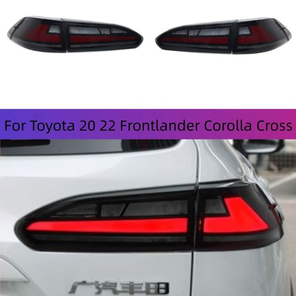 Feu arrière d'automobile pour Toyota 20 22 Frontlander Corolla Cross Taillight Assembly Modifié LED Running Lights Turn Signal Brake Lamp