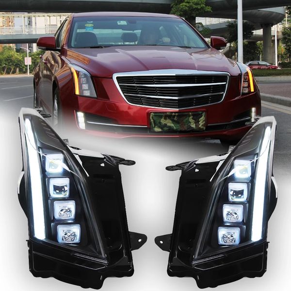 Accessoires automobiles lampe frontale pour Cadillac ATS 20 14-20 20 LED lumière quotidienne feux de route avant phares de conduite