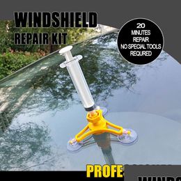 Kits de réparation automobile 1set outils de pare-brise pour la fenêtre de bricolage Kit de réparation de bricolage Glass Windsn Tool Set pour les accessoires de crack HHA52 Drop déliv otxud