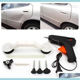 Automotive reparatiekits verschijnen een deuken Ding Reparatie Verwijderingsgereedschap CAR CARE CARE Tools Set Kit voor voertuig Mobile ABS Glue Gun Diy Paint Drop de Dhhye