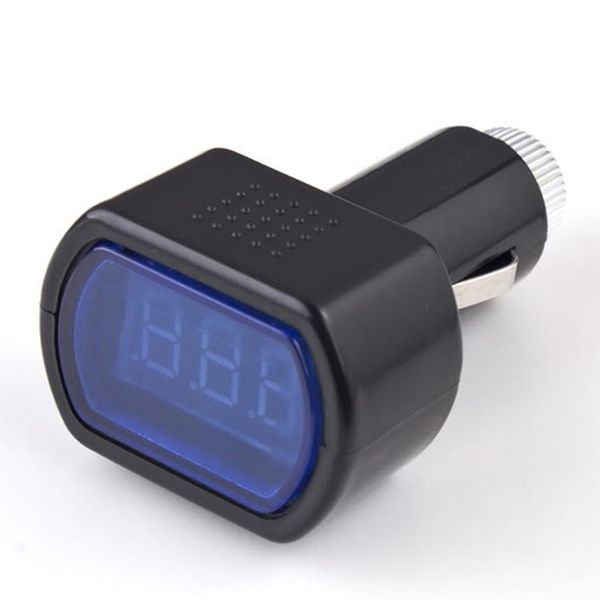 Voltímetro automotriz Probador de batería digital Motor de automóvil Encendedor de cigarrillos Medidor de voltaje Indicador de monitor Pantalla LED