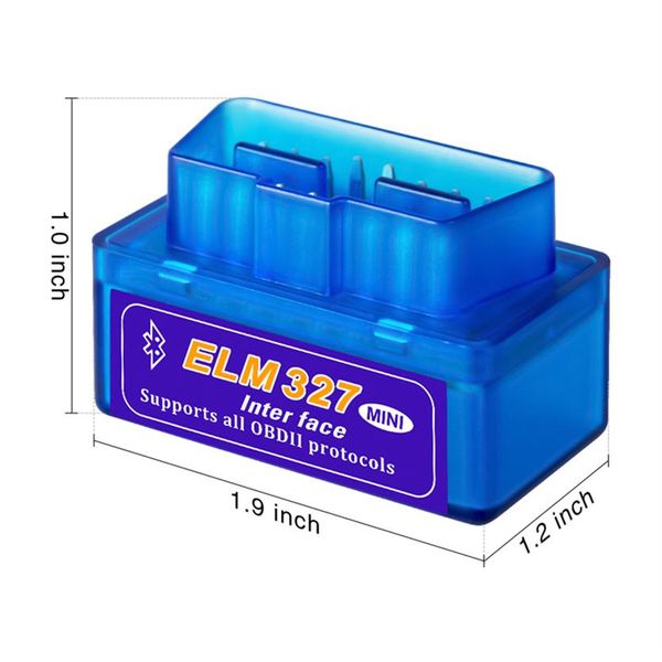 automotriz Mini V2 1 ELM327 OBD2 ELM 327 Interfaz Bluetooth Auto Car Scannerobd escáner de diagnóstico para automóvil scanne295y automotriz