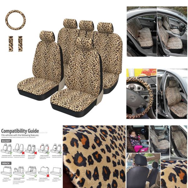 AUTOYOUTH – housse de voiture imprimée léopard, coussinets de ceinture de sécurité universels pour Renault Clio 4 2016 – 2019