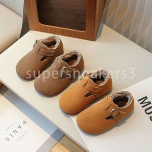 Herfst en designer Bean Winter pluche meisjes twee katoenen schoenen Koreaanse zachte zool prinses modieuze kinderen peuter babylaarzen