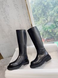 Bottes de Style britannique à tête ronde et fond épais avec fermeture éclair latérale, Slim Net rouge frit Street Knight, automne et hiver 2022